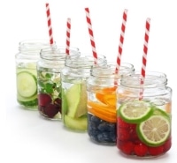 jars with fruits inside